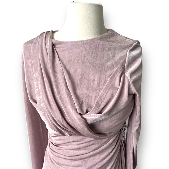 ASTR The Label Mauve Ruched Midi Dress - Picture 10 of 13